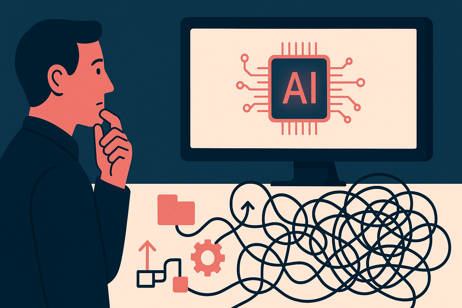 The shiny AI demo dazzles, but the workflow behind it? A complete mess.