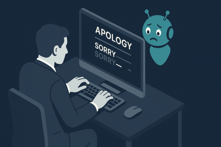 Dear Humans: Using AI for Apologies That Aren't